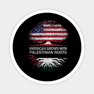 American Grown with Palestinian Roots USA Flag Magnet